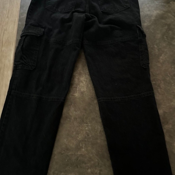 Isabel by Ingrid Isabel Maternity Cargo Black Jeans 90s straight style Size 4 - Picture 6 of 10
